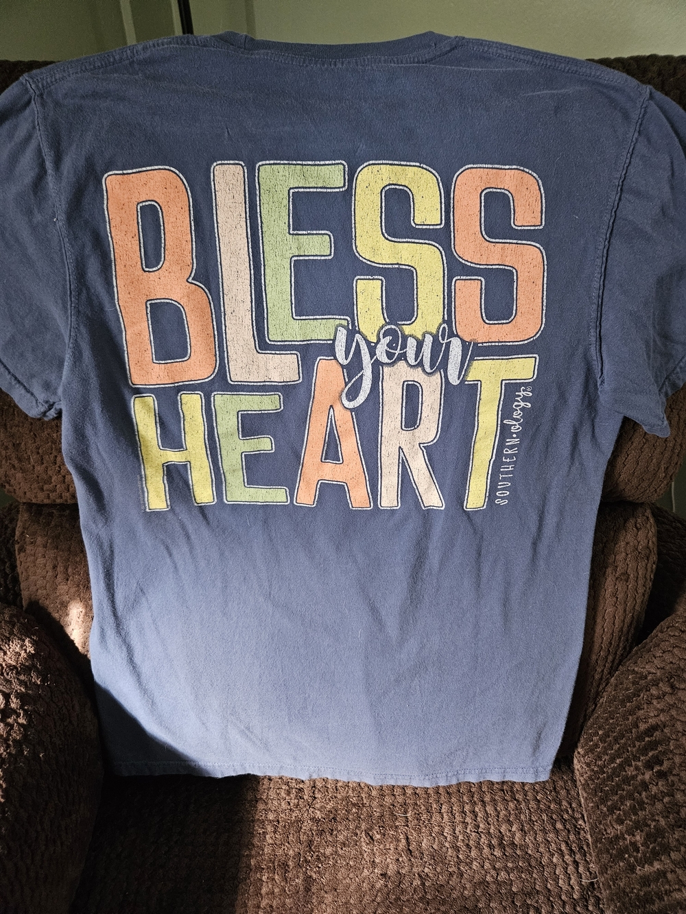 'Bless Your Heart' Blue Tee